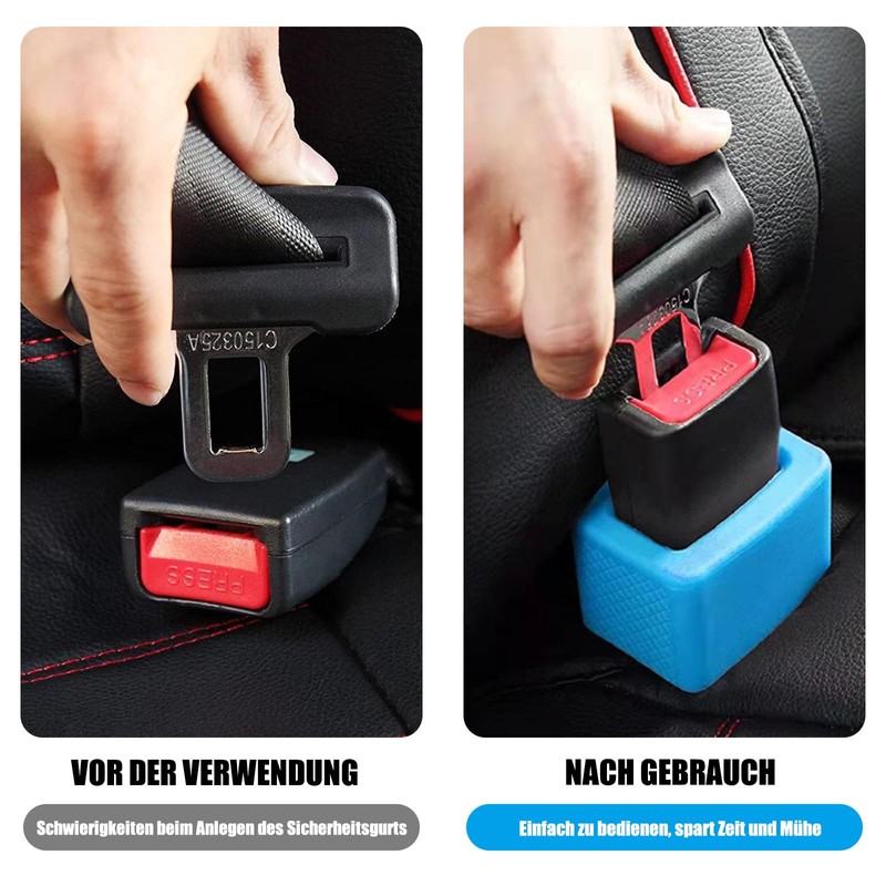 2 Stück Auto Gurtschloss Halterung, Sicherheitsgurt Halter für Einfaches Anschnallen,