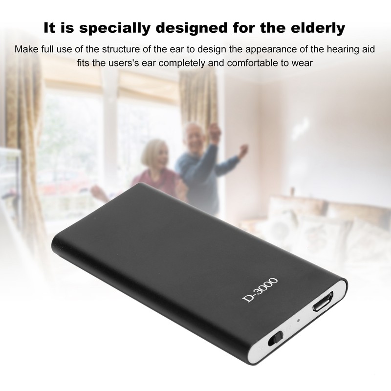 D‑3000 Dual Ear Hearing Aid Adjustable Sound Amplifier Voice Enhancer