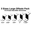 Offset Canvas Clips for Picture Framing Assorted Large Sizes, 10
