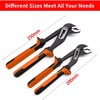 Sharp-tec Plumbers Wrench Set, 2-Piece Tongue-and-Groove Pliers, Quick Adjustable Wrench