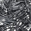 HAHIYO 2inch/50mm 120Pcs Black Plastic U Shape Alligator Clip, Clothespin