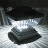 Square Solar LED Light Post Deck Cap 4x4 PVC Fence