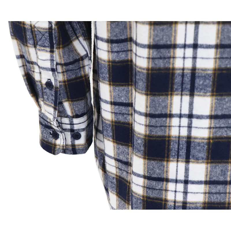 BOCOMAL FR Shirts for Men Flannel Plaid 8.5oz Heavyweight Fire