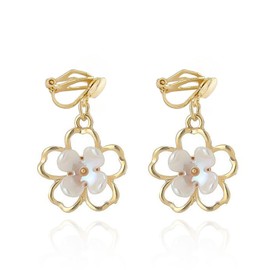 Flower Clip on Earrings for Women Girls Daisy Flower Earrings Floral Petal Non Piercing Ear Cuffs Faux Earring Cuffs Fake Earings Cute Jewelry Gifts