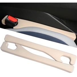 YJXIAN Car Seat Gap Filler Universal Fit Car SUV Truck Seat Gap Plug to Fill The Gap Between Seat and Console, Stop Things from Dropping (Beige)