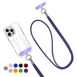 Smartphone Strap, Strap Holder, 47.2 inches (120 cm), 9 Colors, Cross-body, Neck Strap, Shoulder Strap, Compatible with All Models, Cell Phone Strap, Fall Prevention, No Charging Effect, Neck Strap,