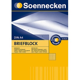 Soe 2307 Writing Pad A4 70 HF Squares 4 Perforated, 50 Sheets