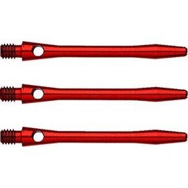 WINMAU Steli per Freccette Medio Rosso in Alluminio Anodizzato - 1 Set per Confezione (3 Alberi in Totale)