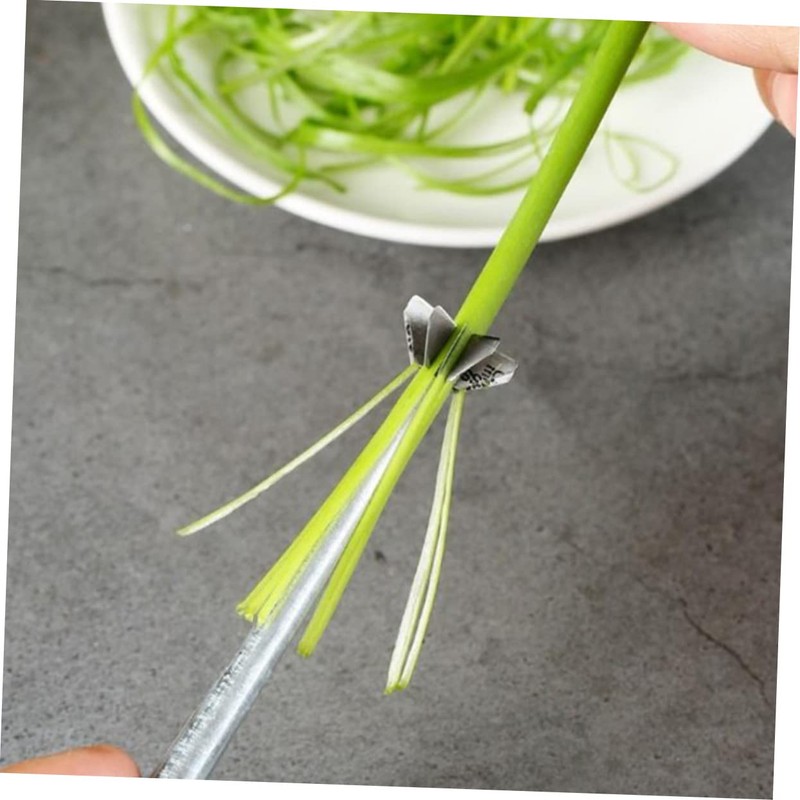 SHOWERORO 1pc Copper Needle Scallion Cutter Multifunctional Vegetable Slicer for