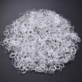 Mini Rubber Bands Clear Elastic Rubber Bands Small TPU Ties (Dia 0.4'')