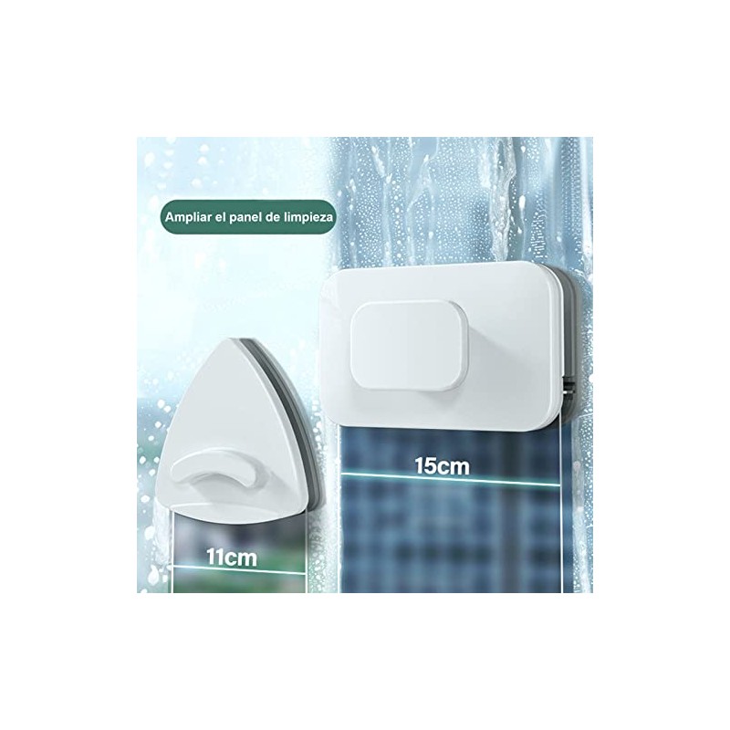 Limpiavidrios Magnético para Ventanas 3-15 mm con Cuerda 2,4 m