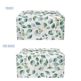 Tutolipy Green Leaves Printed Tissue Cover Tissue Case Box with Bottom Belt Tissue Box Holder Rectangular Tissue Dispenser Box Novelty for Bathroom Living Room Kitchen Office