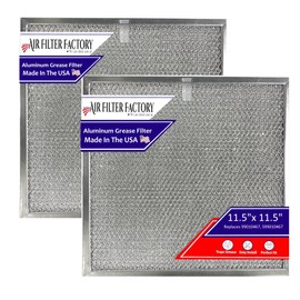 Air Filter Factory Replacement For 99010467, S99010467 Broan Nutone 11.5 x 11.5 x 0.38 Inches Aluminum Mesh Grease Range Hood Vent Filter 2-Pack