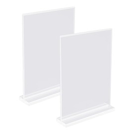 2 Pieces Table Stand, Acrylic Photo Stand, Vertical Desktop Stand, Price Tag Stand, Leaflet Stand