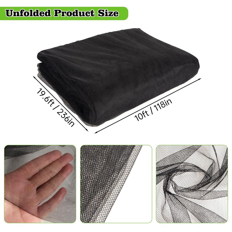 20x10Ft Mosquito Netting Garden Mesh Netting, Fly Bird Net Barrier