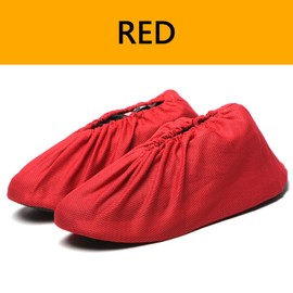 3 Pairs of Shoe Covers, Non-Slip, Washable, Reusable Shoe Covers, Breathable Dust Protection Shoe Covers (Red, EU 42-47)