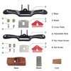 boeray 2pcs Adjustable SpokeShave with Flat Base, 6pcs Metal Blade