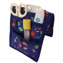 LELE MAKE® ️.Pocket Organizer for Nurses in Apuros TCAE with Magnets - Nursing Bag with Scissors Holder and Exclusive Nursing Accessories (Navy)
