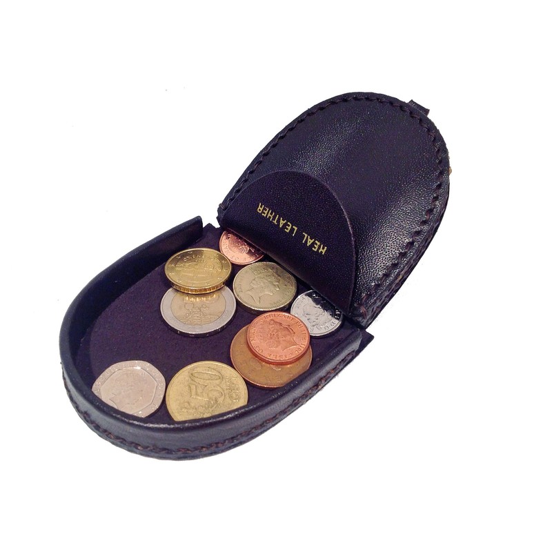 Real Leather Gents Coin Tray Purse Wallet - by THE