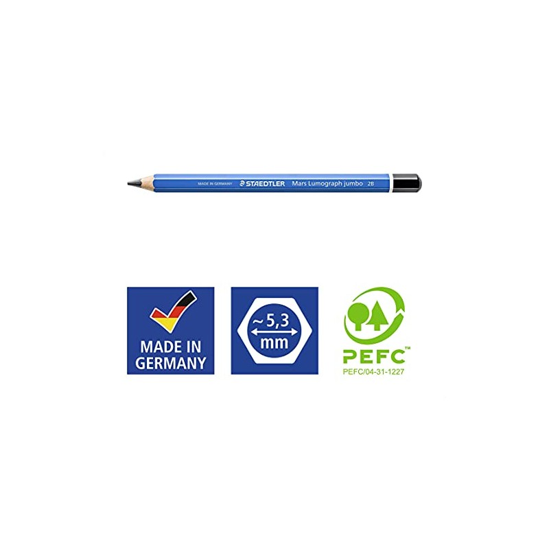 Staedtler Mars Lumograph Jumbo Pencil Hardness: 2B