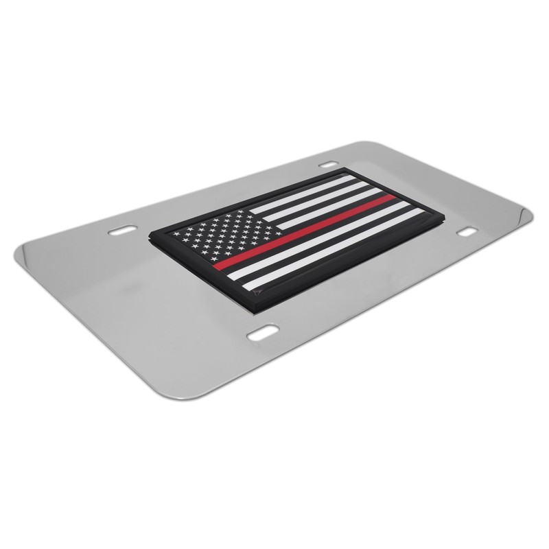 Elektroplate Firefighter Thin Red Line USA Flag All-Metal Stainless Steel