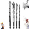 Pack of 4 Straight Wall Drill Bits with 4 Cutting