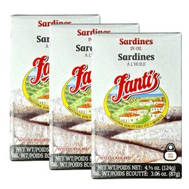 Fantis – Sardines in Oil – Wild-Caught, Premium Quality Spanish Sardines, Keto-Friendly, Ready to Eat, High Protein Seafood Snack, 4.375 oz, Pack of 3
