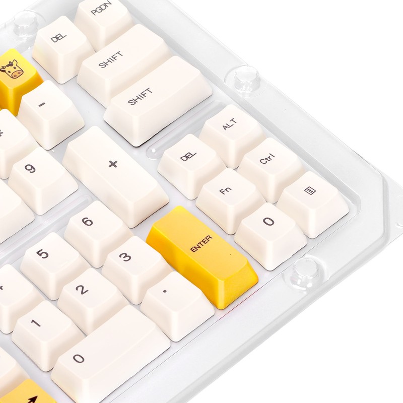 Keyboard Keycaps Bee Milk Subject PBT Material OEM Height Dye