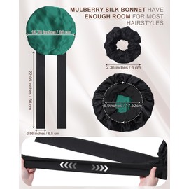 Mulberry Silk Bonnet Sleeping Women Curly Hair Bonnets Tie Band Double Layer Reversible Sleep Bonnet Silk Hair Wrap Sleep Cap