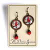 Victorian Cardinal Earrings