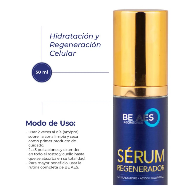 Serum Facial Be Aes Células Madre Y Ácido Hialurónico 50