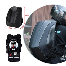 JFG RACING Motorcycle Backpack Waterproof Hard Shell Helmet Backpack Carbon Fiber Riding Backpack for Men Motorcycle Accessories