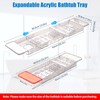 HOMEE Acrylic Bathtub Tray, Expandable Bath Caddy Tray for Bathtub,