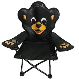 Wilcor Kids Camping Chair | Folding Outdoor Chair for Toddlers | Boys or Girls | Lightweight, Portable, and Durable | Great for Beach, Patio or Sporting Events (Kids Camp Chair, Willie Bear)