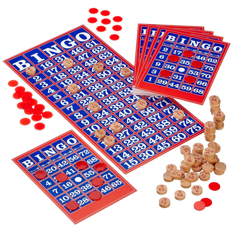 Schmidt Spiele 49089 Classic Line Bingo with Wooden Numbers Multi-Coloured