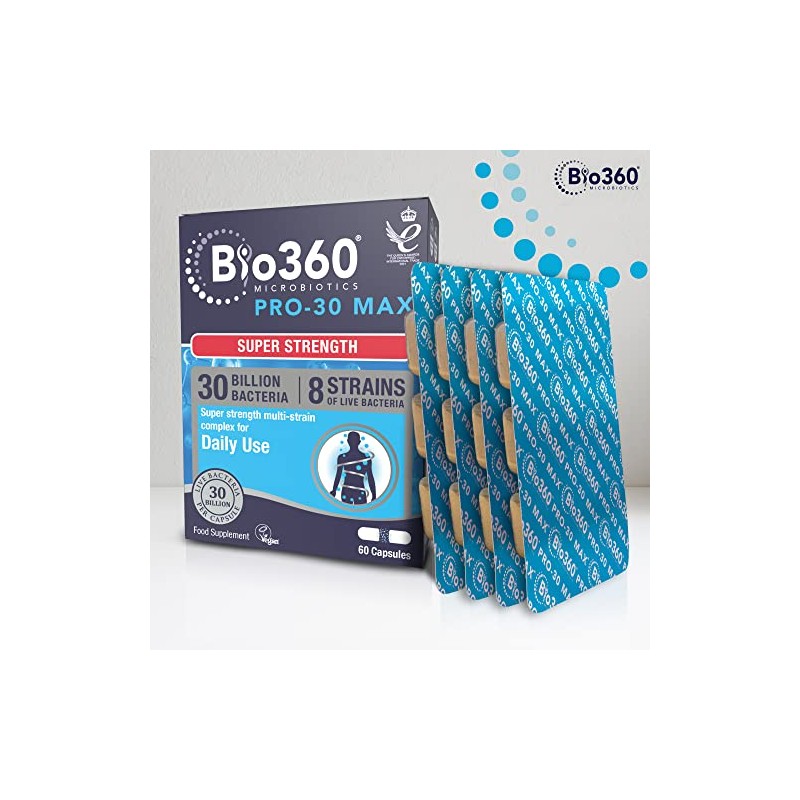 Bio360 Pro-30 MAX (30 Billion Bacteria)|from Natures Aid | 60