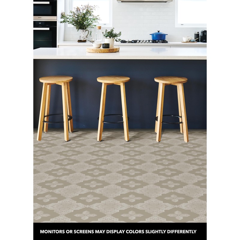 FloorPops Cream Sullivan Peel & Stick Floor Tiles, FP4279