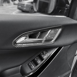 Inner Door Handle Panel Cover Trim Door Lock Button Decor Trim Compatible with Chevy Equinox Premier 2025-2026 Accessories (Carbon Fiber Pattern)