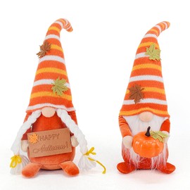 SXSZZXL Gnomes Plush Doll Fall Gnomes Indoor Tabletop Decorations for Thanksgiving Kitchen Home Decor Gifts (Orange Woman)