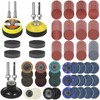 275pcs 2inch Sanding Discs Pad Kit with 1/8"&1/4" Shank Backer
