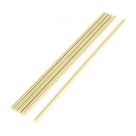 sourcingmap 5 Pcs Car Helicopter Model DIY Brass Axles Rod Bars 3mm x 120mm