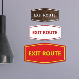 Signs ByLITA Fancy Exit Route Sign (Brushed Silver) - Small