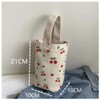 Wanfoou 2PCS Canvas Tote Bags for Shopping - Cylindrical Shape