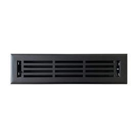 Empire Register Co, Vent Cover - 2x12 inch, Linear Design, Textured Black Finish, Heavy Duty Floor Vent Covers, Metal Damper Attached. Vent Covers for Home Floor only.