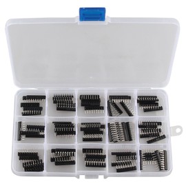 DollaTek 75pcs 15Value 2.54mm Resistor Network Single 9Pins Bussed Type Assortment Kit 100 Ohm-100K Ohm