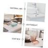 FONDOTIN 3pcs Soap Holder Soap Case Soap Drain Holder Soap