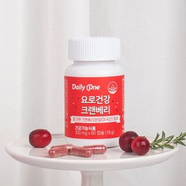 DailyOne 데일리원 요로건강 크랜베리 300mg X 60캡슐 1통 Daily One Urinary Health Cranberry 300mg X 60 Capsules 1 Bottle