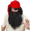 Mens Black Caveman - Pirate withBeard Wig for Hair Accessory