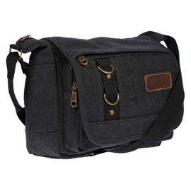 Christian Wippermann Women's Canvas Shoulder Bag in Various Colours, black