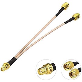 Bingfu 4G LTE Antenna Adapter Splitter Cable SMA Female to Dual SMA Male V-Shape Cable 15cm for 4G LTE Home Phone Router Gateway Modem MiFi Hotspot Router
